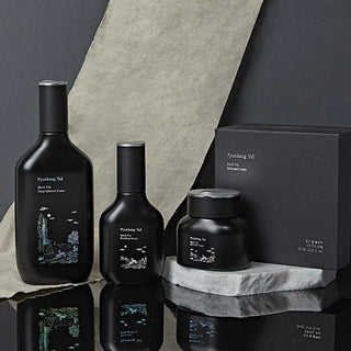 Black Tea Line Gift Set 3 stuksfles en pot Toner een serum en cream